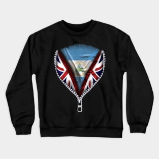 Nicaraguan Flag  Nicaragua Flag zipped British Flag - Gift for Nicaraguan From Nicaragua Crewneck Sweatshirt